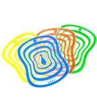 Очень толстые гибкие пластиковые коврики для разделочной доски с пищевыми иконами (набор из 4 шт.) предотвращают скольжение и предотвращают перекрестное загрязнение