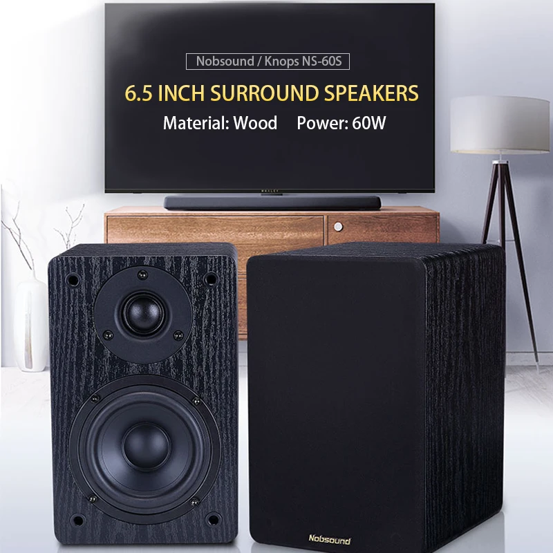 

60W 4Ohm 4Inch NS-60S HIFI Speaker Surround Fever Passive Bookshelf Amplifier Speaker Household Wooden Bass Hifi Speaker