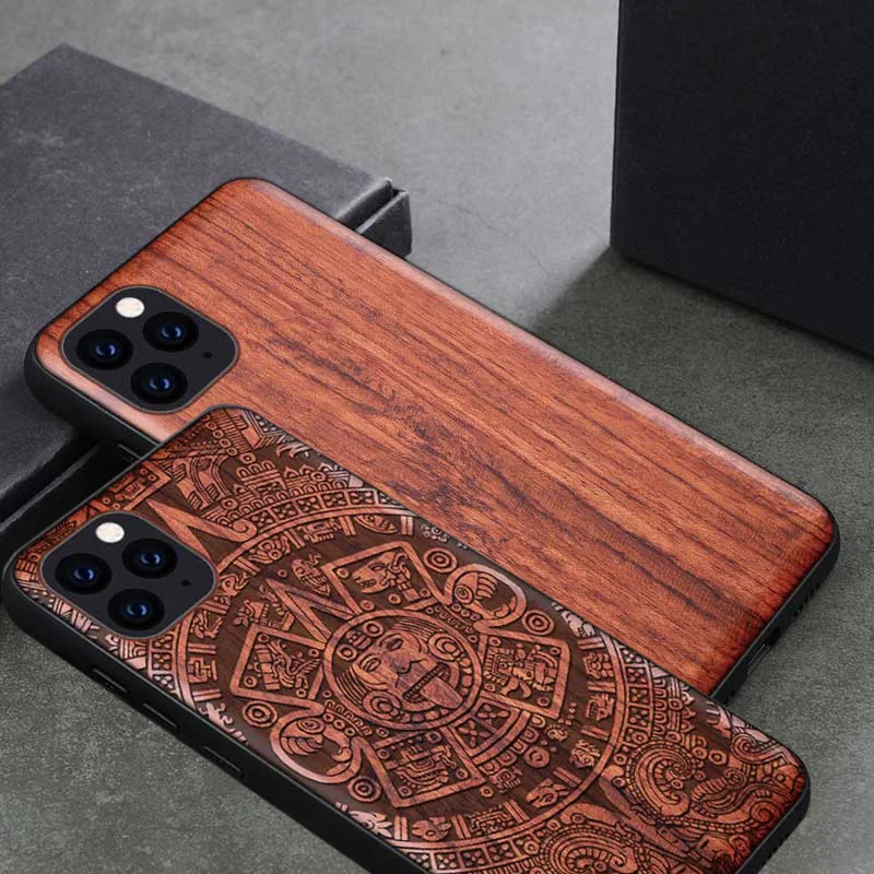 Оригинальный Деревянный чехол BOOGIC для iPhone 11 Pro Max деревянный + ТПУ XR X XS 7 8 6 6s plus