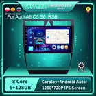 Автомобильный радиоприемник 4 Гб 64 ГБ для Audi A6 C5 1997-2004 S6 1999-2004 RS6 2002-2006 GPS 1280*720P Android 10,0 автомобильный Carplay IPS BT задний без DVD