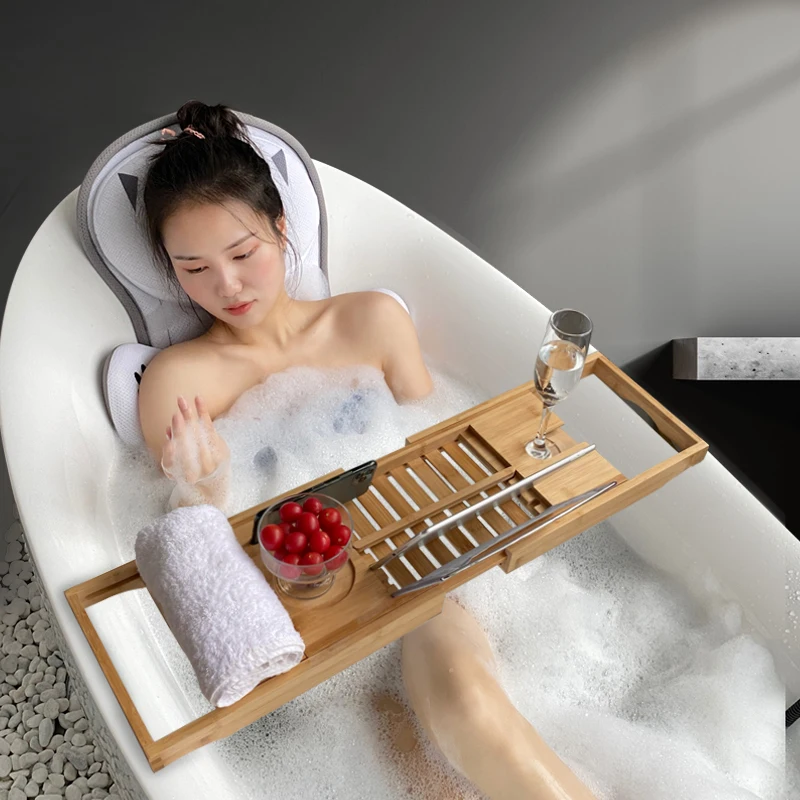 

Full Body Bath Pillow with No-Slip Suction Cups, Extra Wide Spa Bathtub Mattress for Neck Shoulder and Back Support