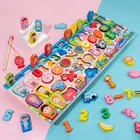 Многофункциональные Обучающие деревянные игрушки Монтессори для детей, Геометрическая головоломка, игра, развивающие игрушки, детская обучающая математическая игрушка