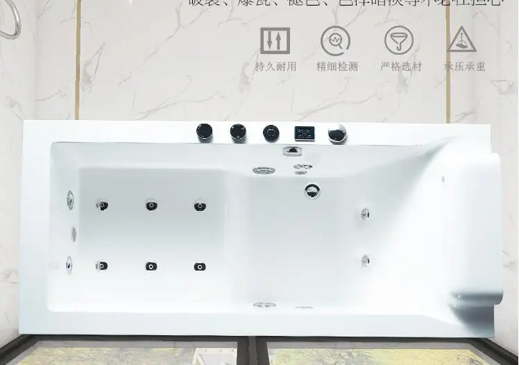 

1700mm Silicon Spar Material Whirlpool Cervical Vertebra Hydromassage Atomization Aromatherapy Tub Colourful Lights 1108