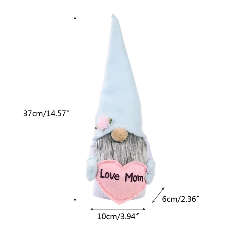 

Mother's Day Gnome Flower Swedish Nisse Tomte Elf Dwarf Farmhouse Tiered Tray Decor Home Household Ornaments