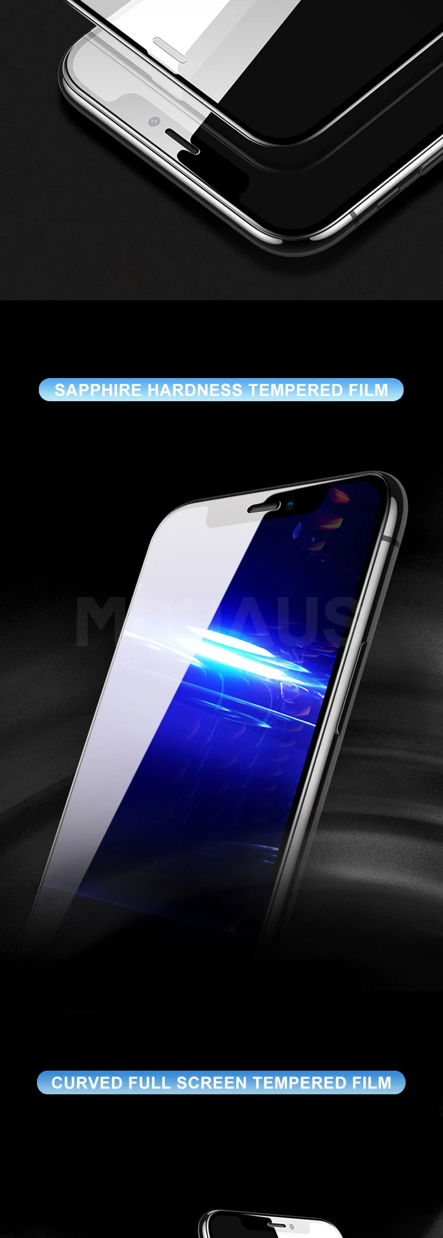 9D защитное закаленное стекло на iPhone 6 6s 7 8 Plus X 10 стекло протектор экрана Мягкий край изогнутый для iPhone XR XS MAX
