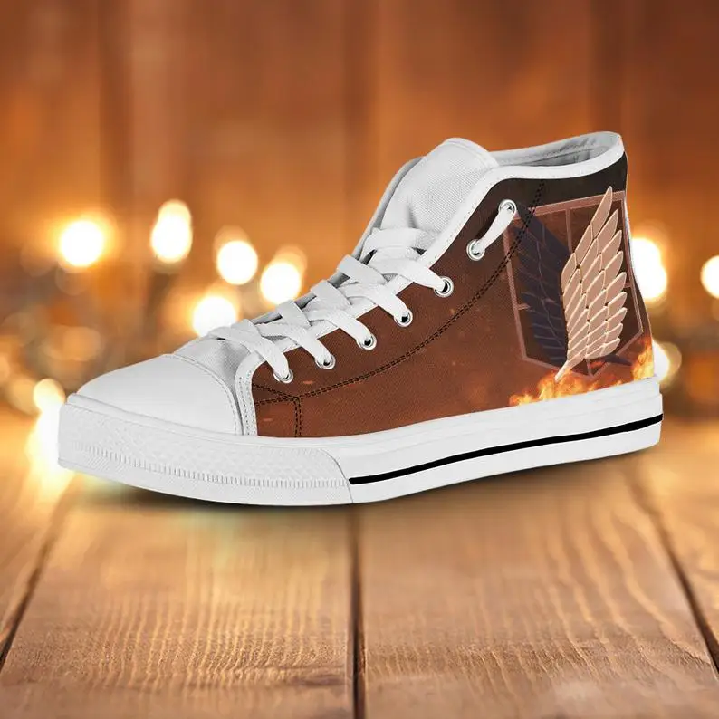 

Manga Attack On Titan High Top, Attack On Titan high tops, Mens Womens Designer Leisure Sneakers Men Casual Canvas Shoes