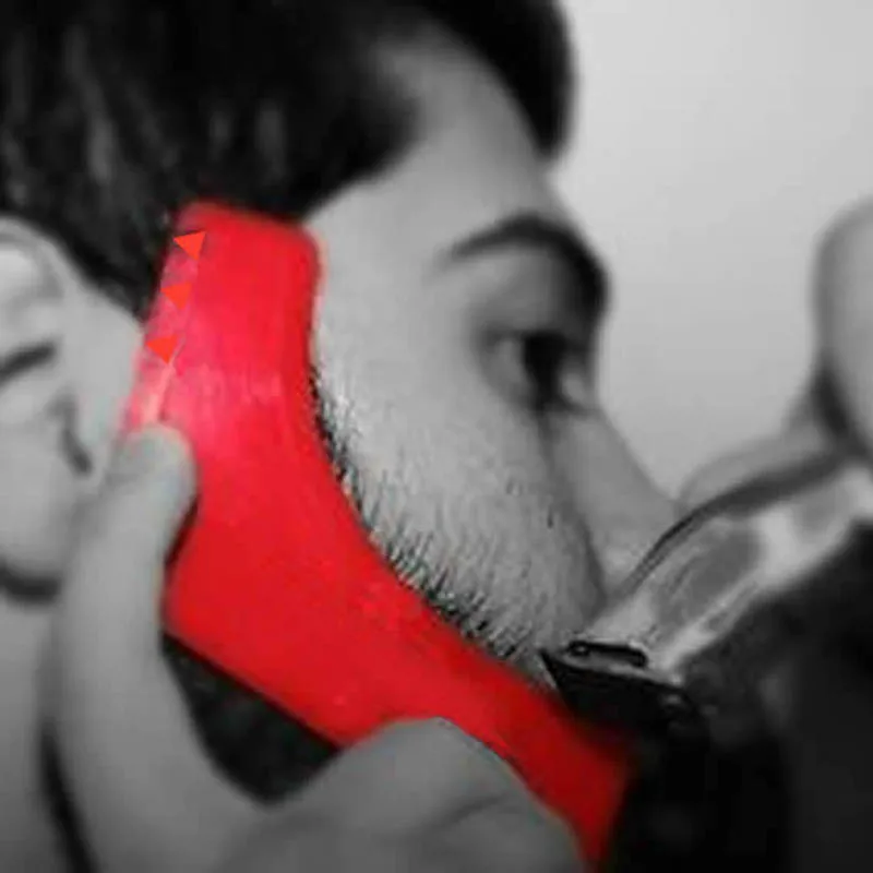 Men's Beard Combs Hair Trimmers Plastic Men Shaping Styling Template Comb Beauty Tool for Trim Templates Ruler | Красота и