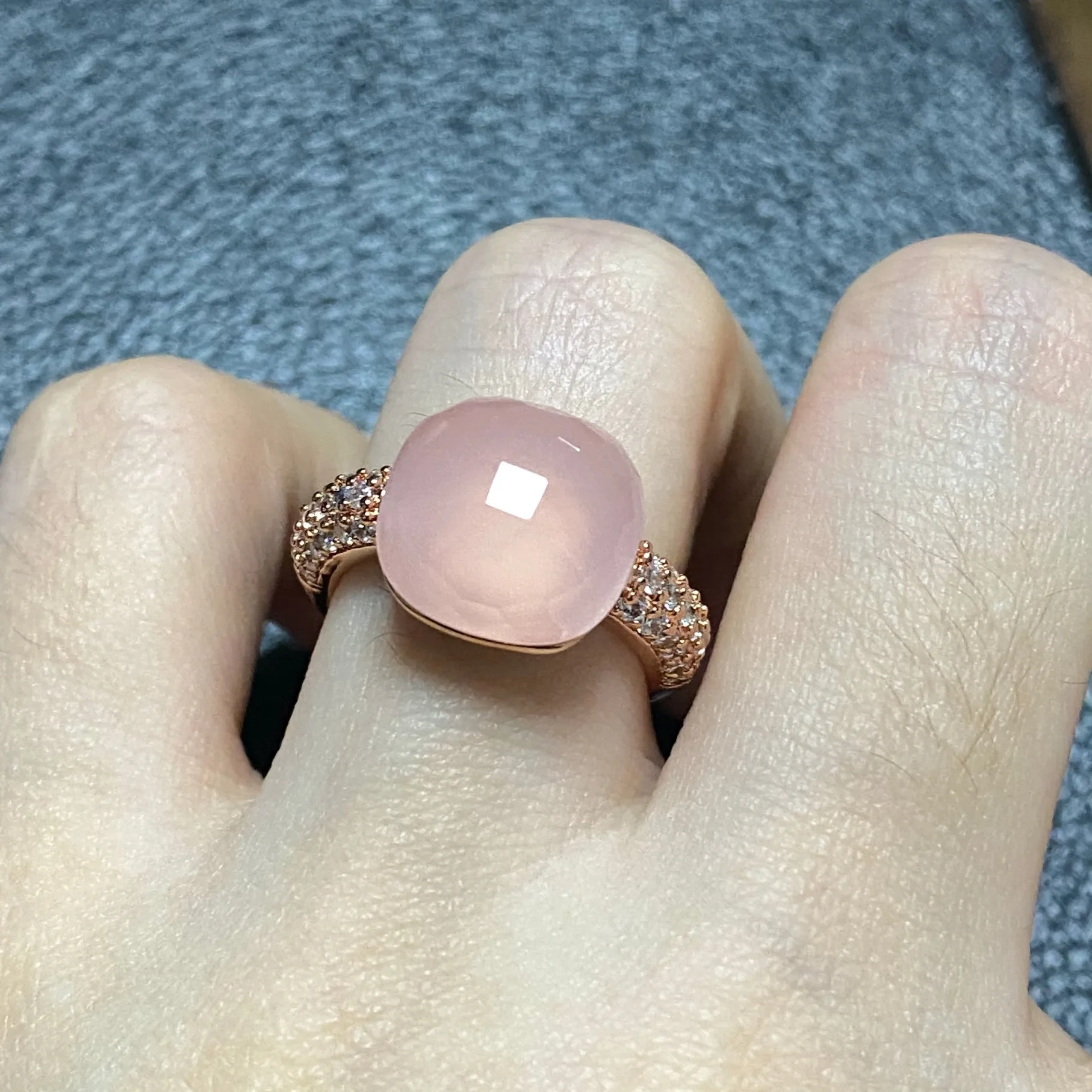 

12,6x6 мм классическое кольцо конфетного стиля, циркониевое плоское натуральное искусственное кольцо для женщин, свадебная бижутерия, кольцо конфетного цвета, подарок