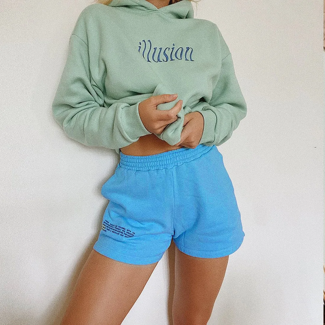 

2021 Summer Women's Loose Khaki Color Bottoms Sweatpants Club Streetwear Letters Print Casual Fashion High Waisted Biker Shorts