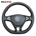 WCaRFun, черная искусственная кожа, фотообои для Volkswagen VW Golf 7 Mk7, новое поло 2014 2015 2016 2017