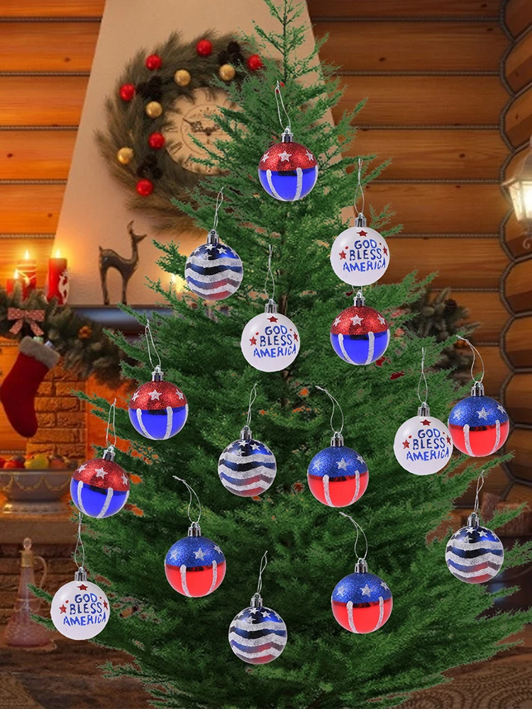 12 шт. июля 4th День Независимости подвесных шаров для занавесок украшения