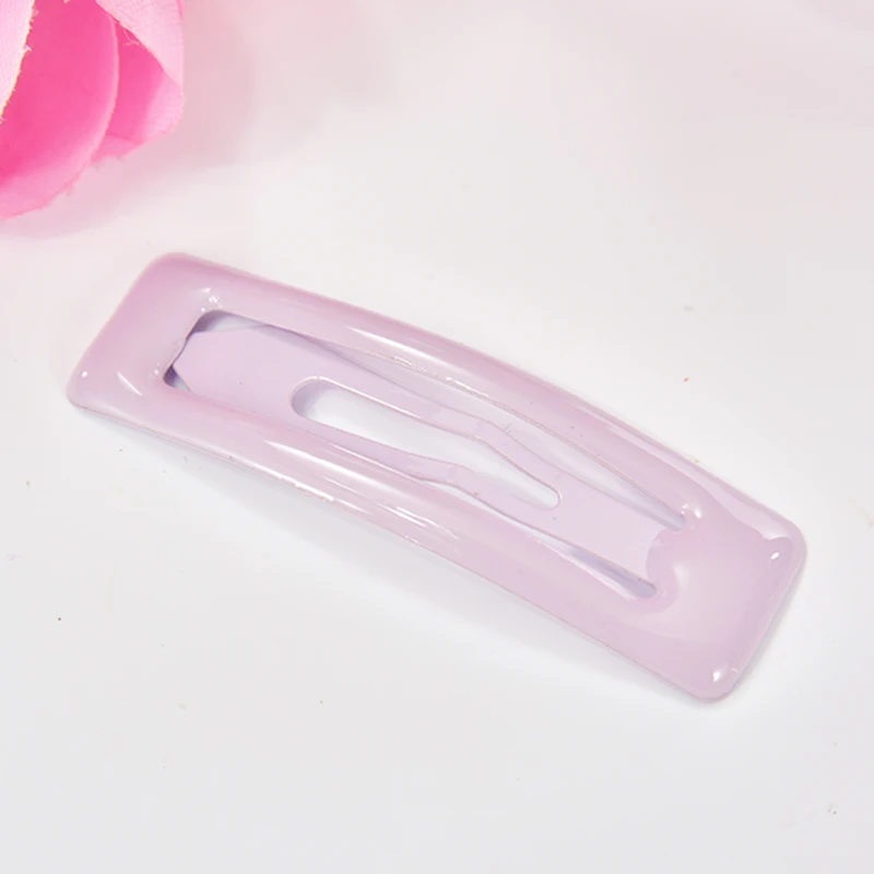 purple Новинка 1 шт. BB клип яркие квадратные заколки для волос сплав девушка шпилька мультфильм аксессуары для волос модный принт заколки - Цвет: purple