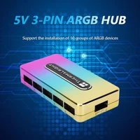 thermalright argb hub controller 55 3 pin 5v argb interface lighting hub 10 groups devices chassis fan hub for computer pc case