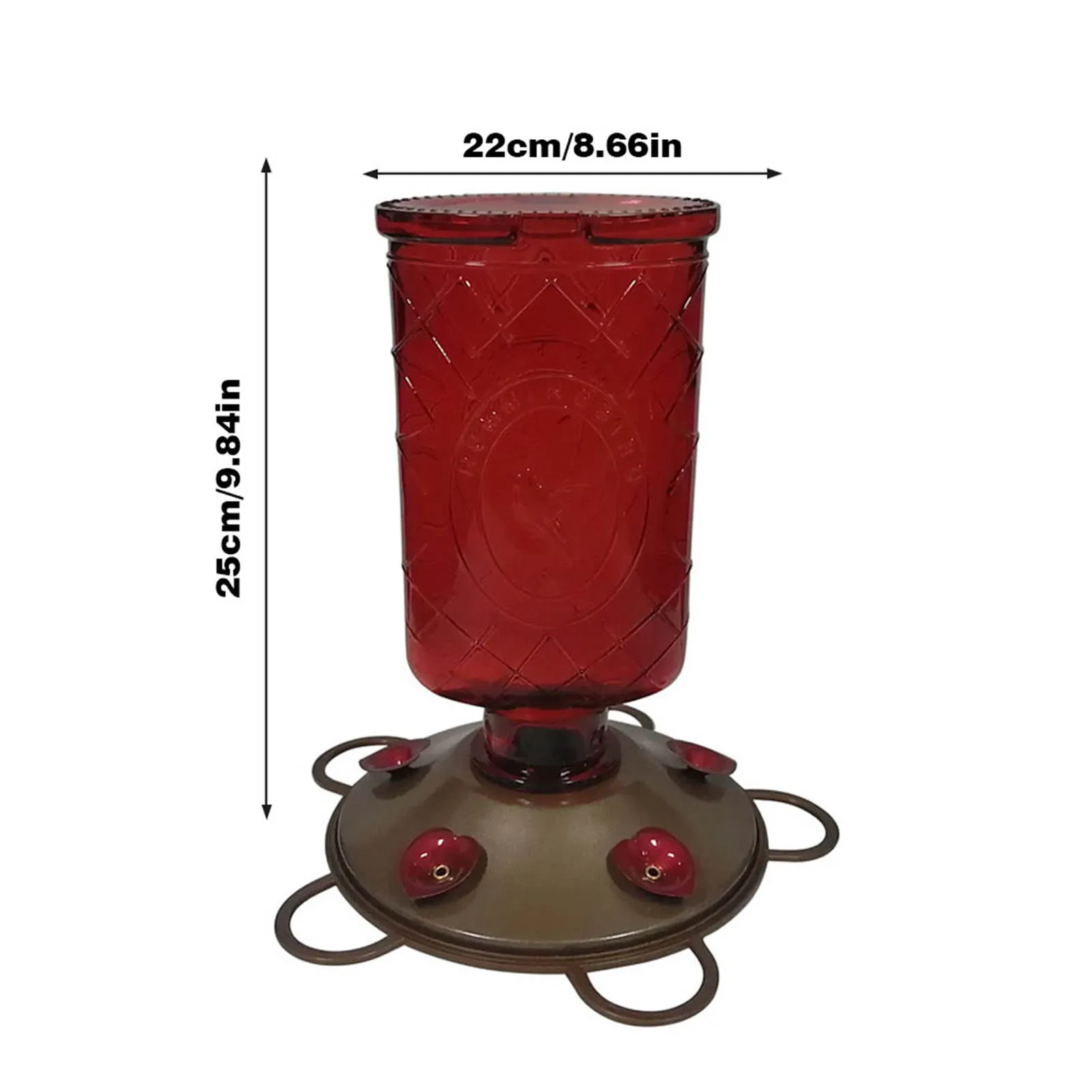 

Outdoor Glass Hummingbird Feeder Plastic Garden Hanging Bird Water Dispenser Flower Shaped Drinking Tool Garden Decoration