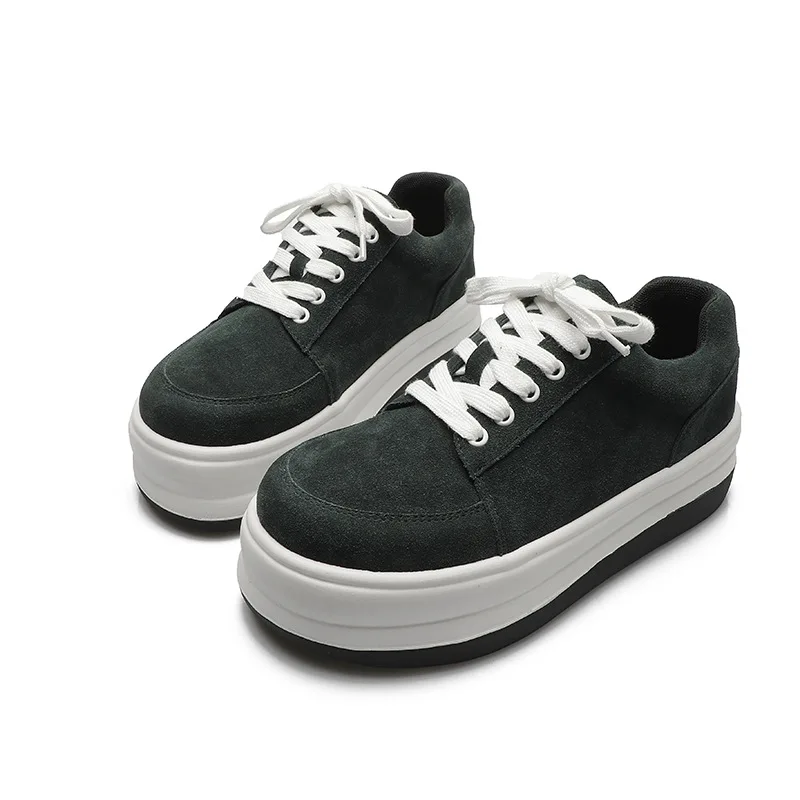 

От болезненной опухоли на хлеб спортивная обувь женская обувь из натуральной кожи; Обувь на платформе на весну 2021 Новая женская повседневна...