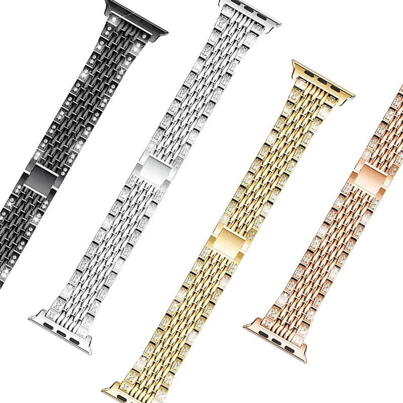 Ремешок для наручных часов Apple Watch Series 5 4 3 2 1 браслет из нержавеющей стали с