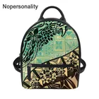 Nopersonality Гавайи Плюмерия узор для женщин Мини рюкзак из искусственной кожи, с этническим принтом прочная сумка через плечо сумки mochila Mujer