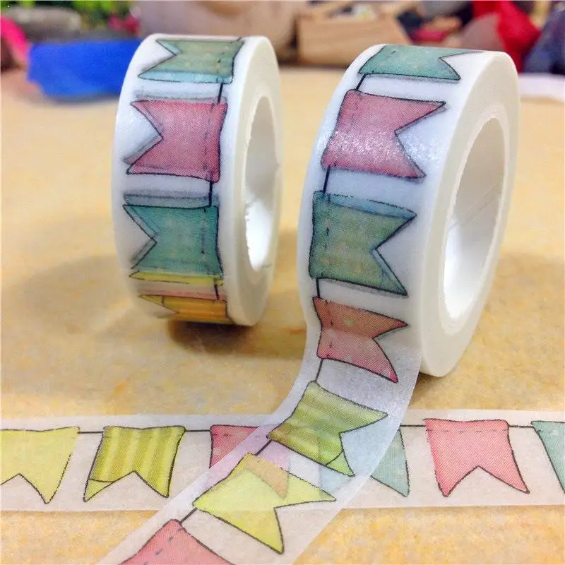 

KK1513 colorful flags and paper tape 1.5CM * 10M Z4A7