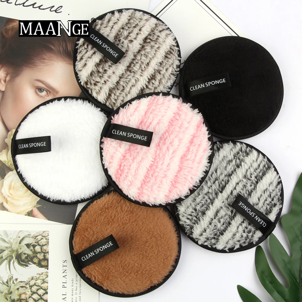 1 шт. губка для удаления макияжа стирающая очищающая хлопковое хлопывание