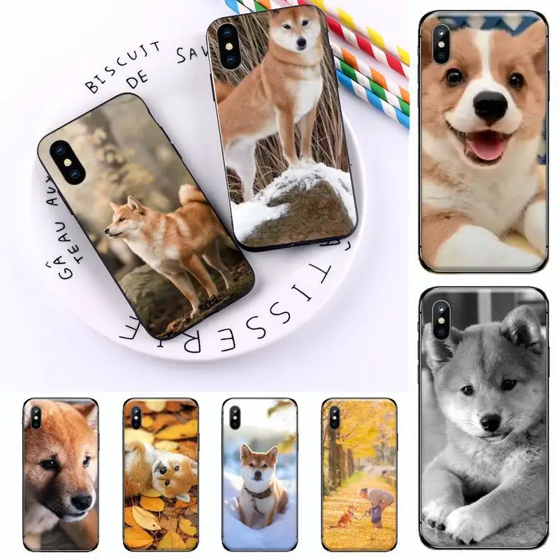 

Cute Corgi Shiba inu Dog animal Phone Case For iphone 12 11 13 7 8 6 s plus x xs xr pro max mini
