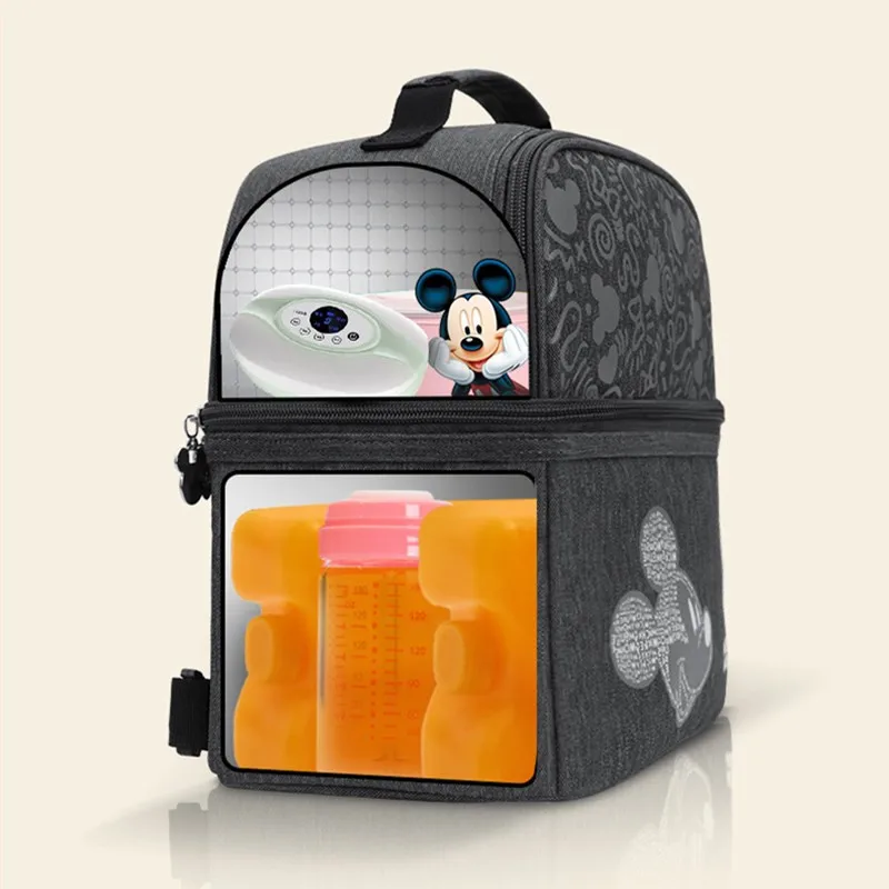 Сумка для подгузников Disney с Микки и Минни вместительный Теплоизоляционный
