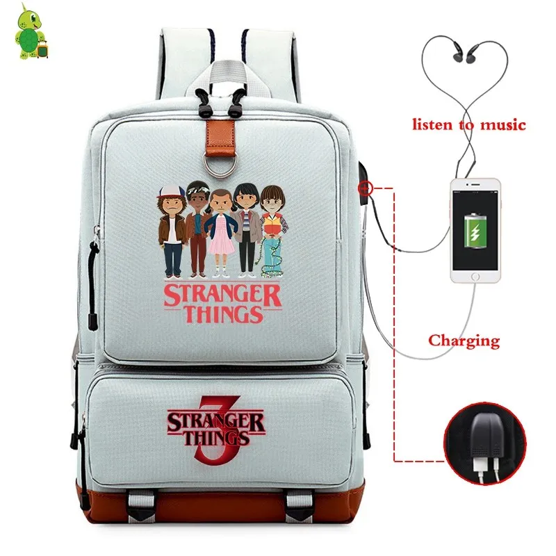 24 Mochila странные вещи рюкзаки мужские женские рюкзак USB зарядка путешествия ноутбук рюкзак большие школьные сумки для подростков мальчиков девочек - Цвет: 24