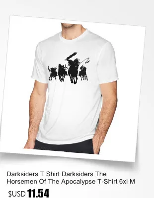 Darksiders футболка Darksiders The Horse Мужская футболка с апокалипсисом 6xl Мужская футболка с принтом Повседневная потрясающая футболка с коротким рукавом