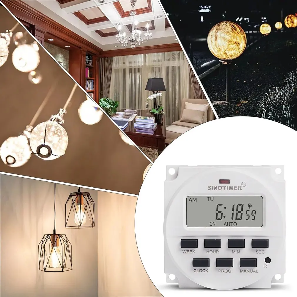 SINOTIMER TM618sH Interval Power Supply 7 Days Weekly Programmable Digital Electronic Lighting Daily Timer Switch | Инструменты