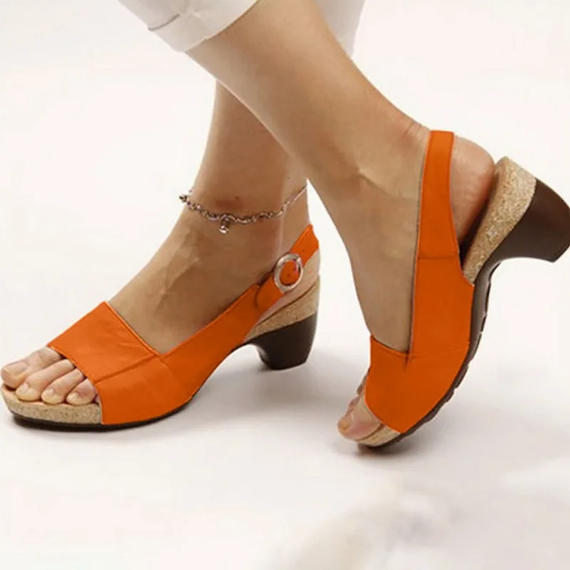 

Female Heels Shoes Women Summer Sandals 2021 Comfortable Sandals Slip-on Flat Shoes Platform Sandalias Mujer Dropshipping