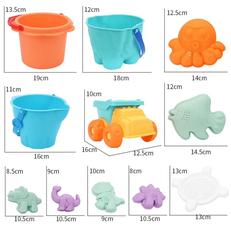 

ABS Soft Baby Beach Toys Baby Beach Game Toy Children Sandbox Set Kit Summer Toy for Beach Play Sand Water Play Cart
