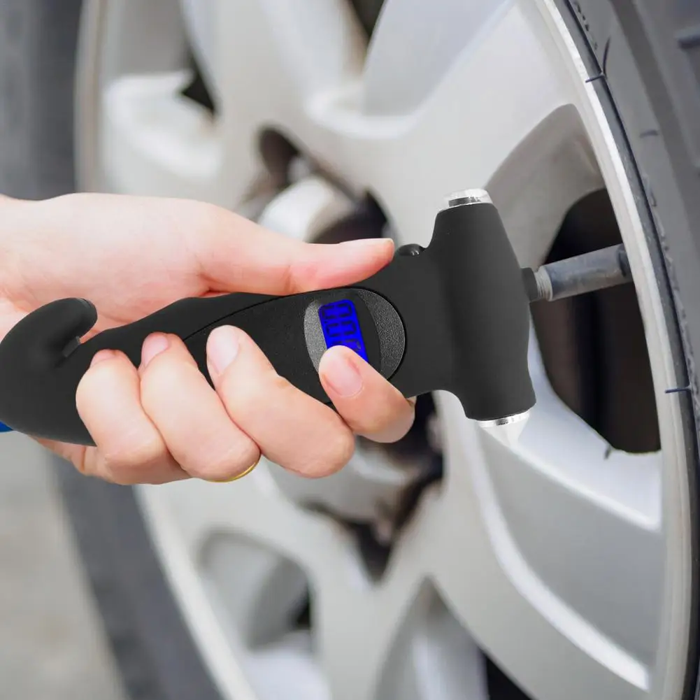

Digital Tire Pressure Gauge Precise Electronic Monitor Multiple Functions Safe Broken Window Hammer Cutter Cars Accessories