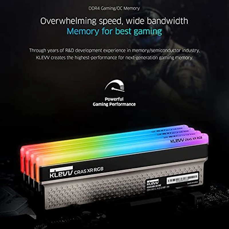 KLEVV CRAS XR RGB 16 Гб (8 x 2) DDR4 игровая оперативная память OC 3600 МГц 4000 XMP 2 0 настольная