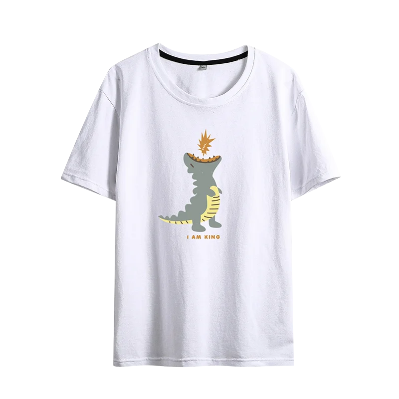 

Male's Printing Slim Short Sleeve T-shirt Men's White Cotton T-shirt