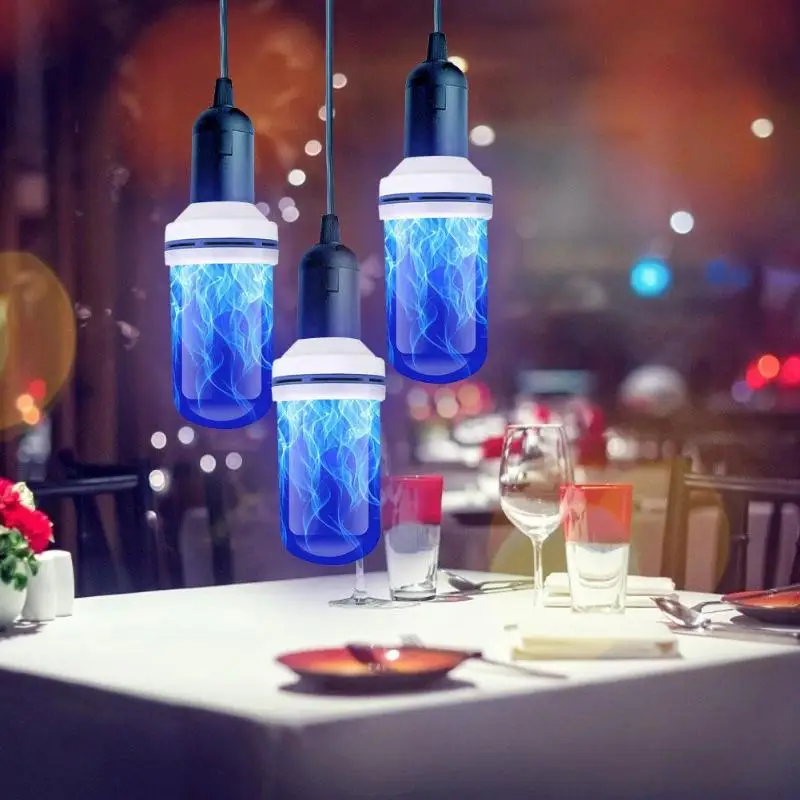 E27 99LED лампочка с эффектом пламени 85-265 в лампочка-кукуруза декоративная лампа