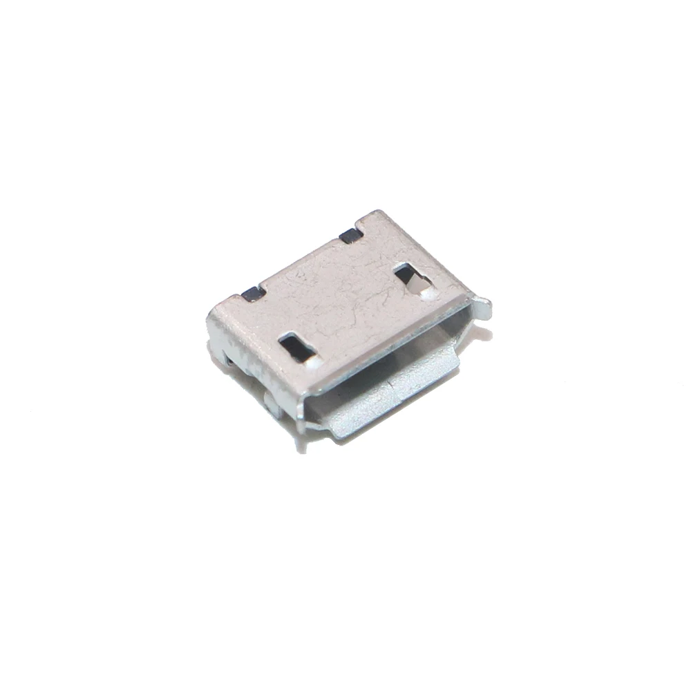 

200PCS/Lot Micro USB 5 Pin Charge Port Dock Plug Jack 5P Charging Socket Connector Roll Mouth With Positioning Column