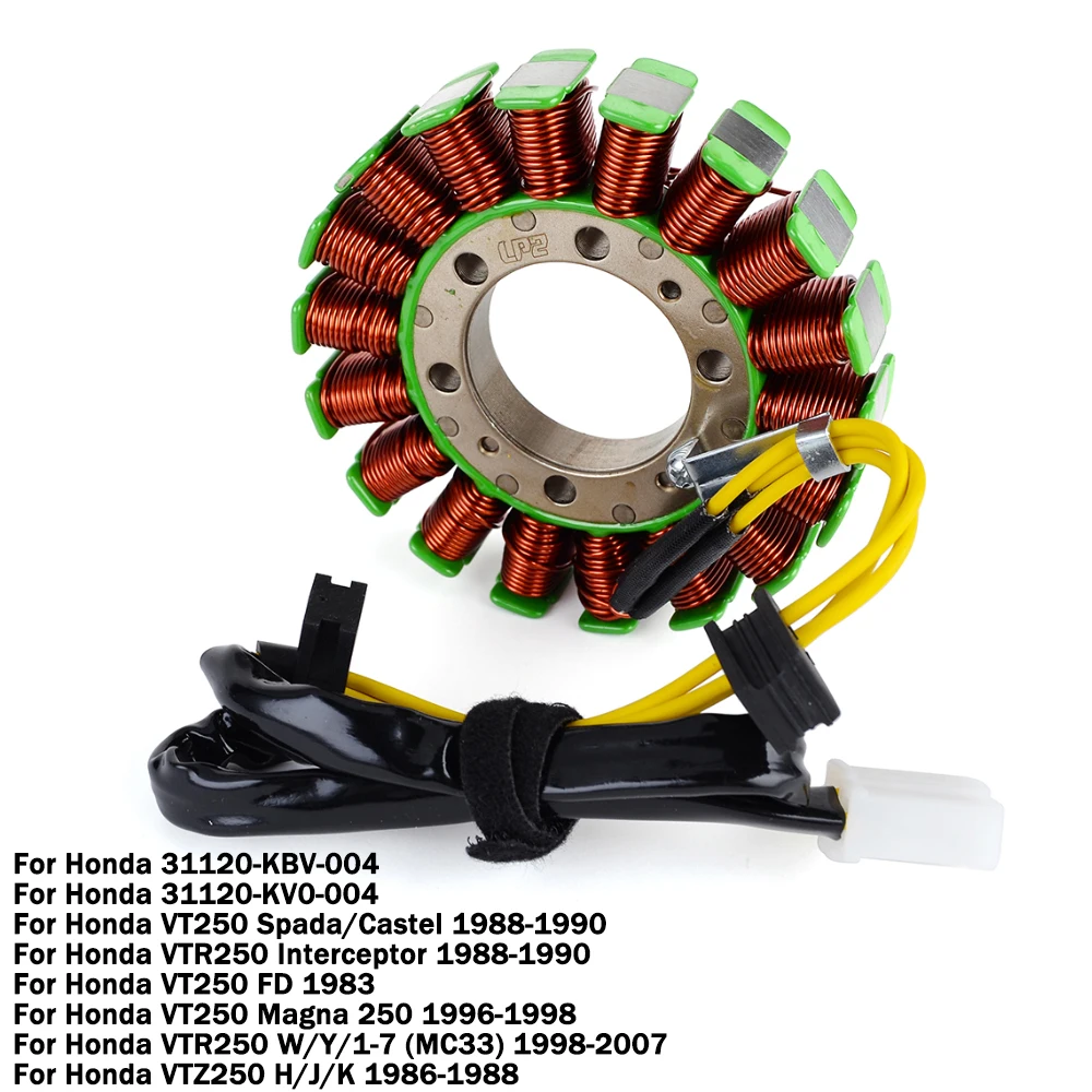 Катушка статора для Honda VT250 Spada/Castel Magna 250 VTR250 перехватчик VTZ250 W/Y/1-7 MC3 H/J/K 31120-KBV-004