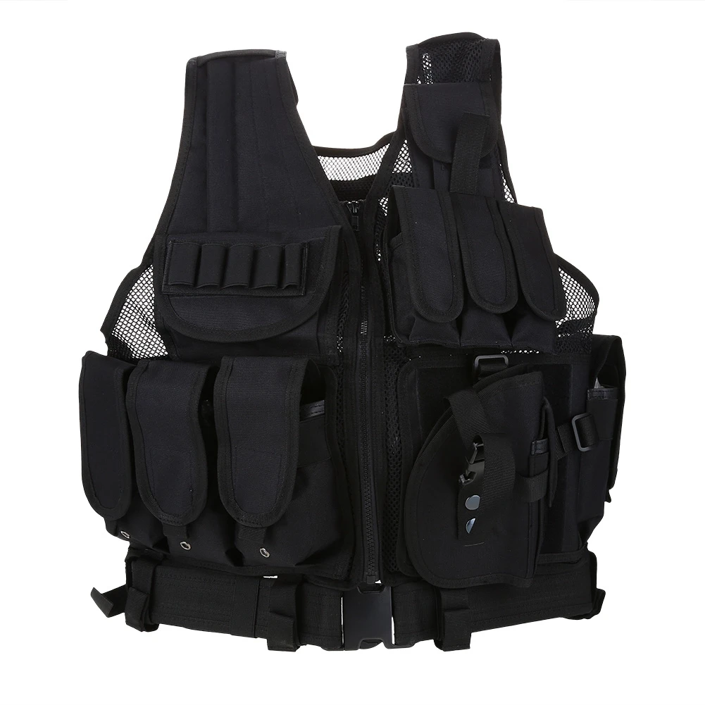 

Military Guard Vest Plate Carrier Bullet Holster Assault Combat Preotective Gear