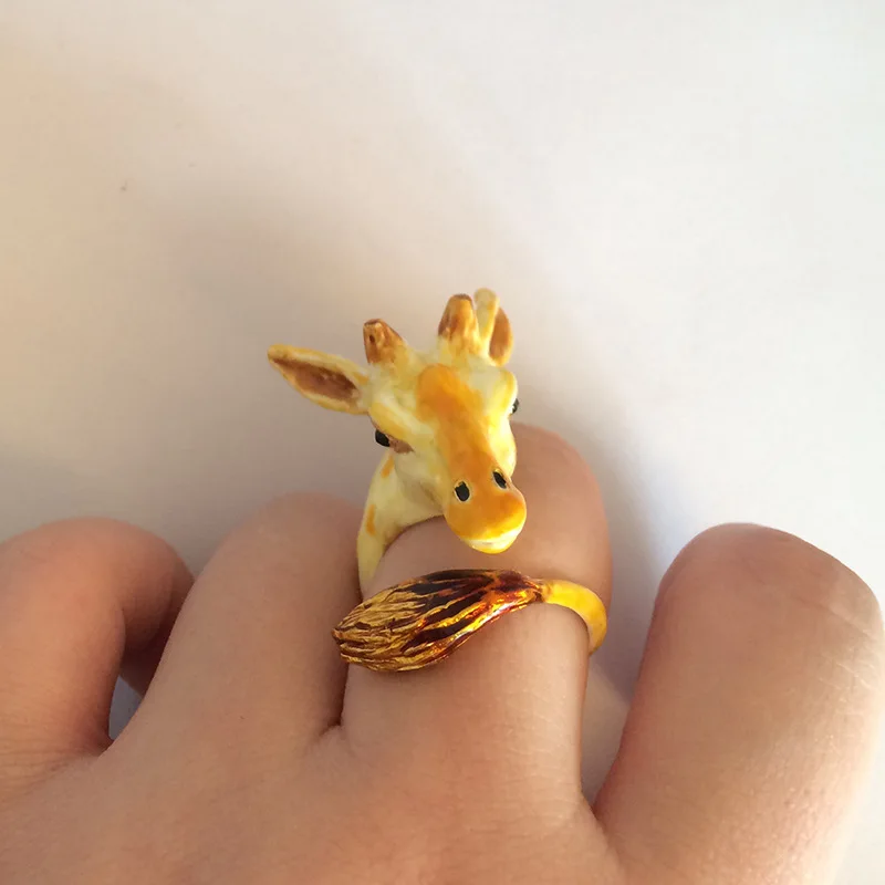 

Original animal three-dimensional creative hand-painted enamel euramerican fashion ring opening Design Adjustable ring for girl
