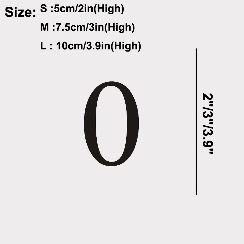 Уличный адрес почтовый ящик домашние Номера ~ виниловая наклейка черные