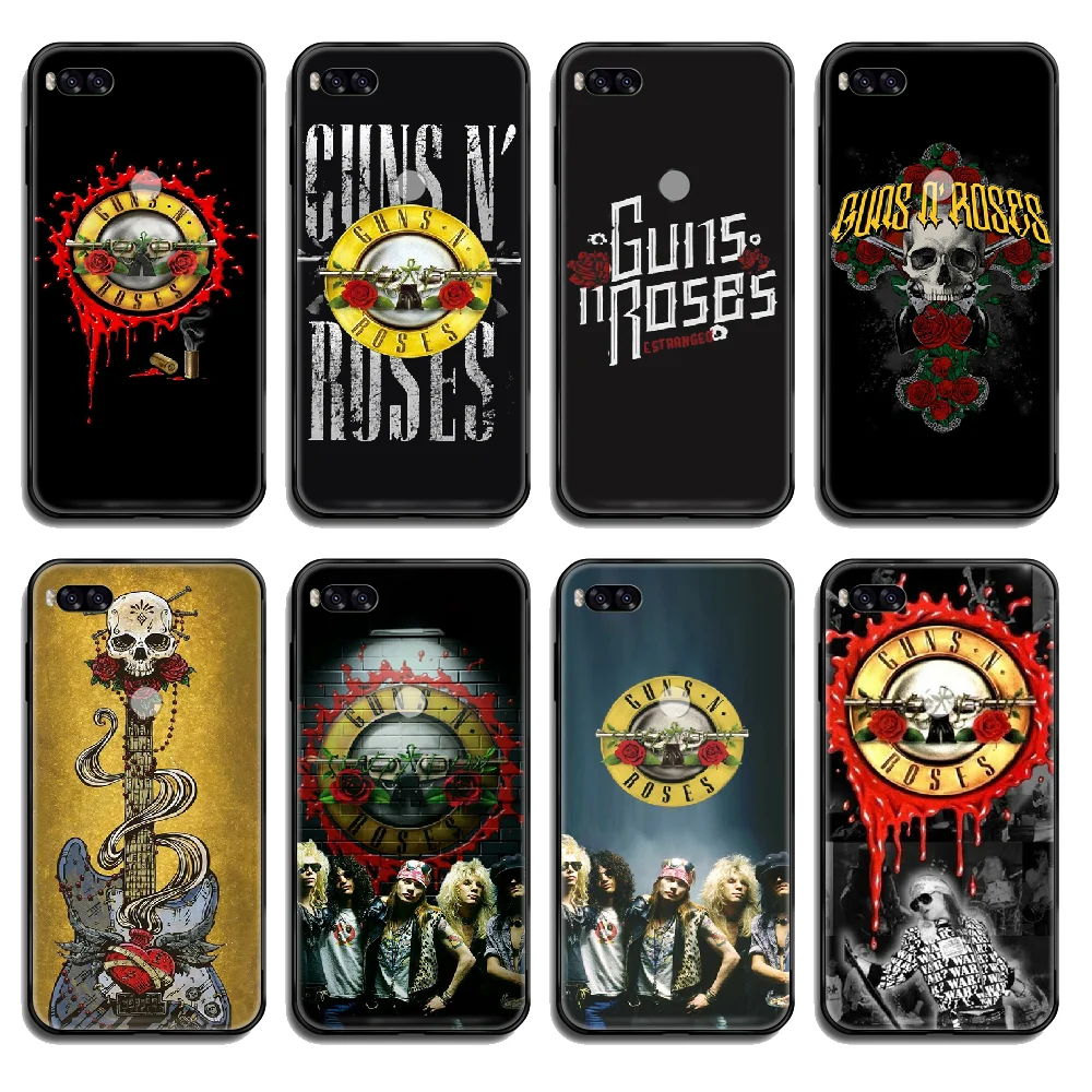 Чехол книжка guns n roses Guns N' Roses для телефона Xiaomi Redmi Mi Note 3 5 6 8 9 A1 2 Max3 Mix2 X SE Lite Pro black