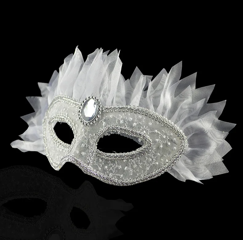 

Girl Venice Party Supplies Costumes Accessories Masquerade Lace With Mesh Mask Venetian Carnival Festival Decoration