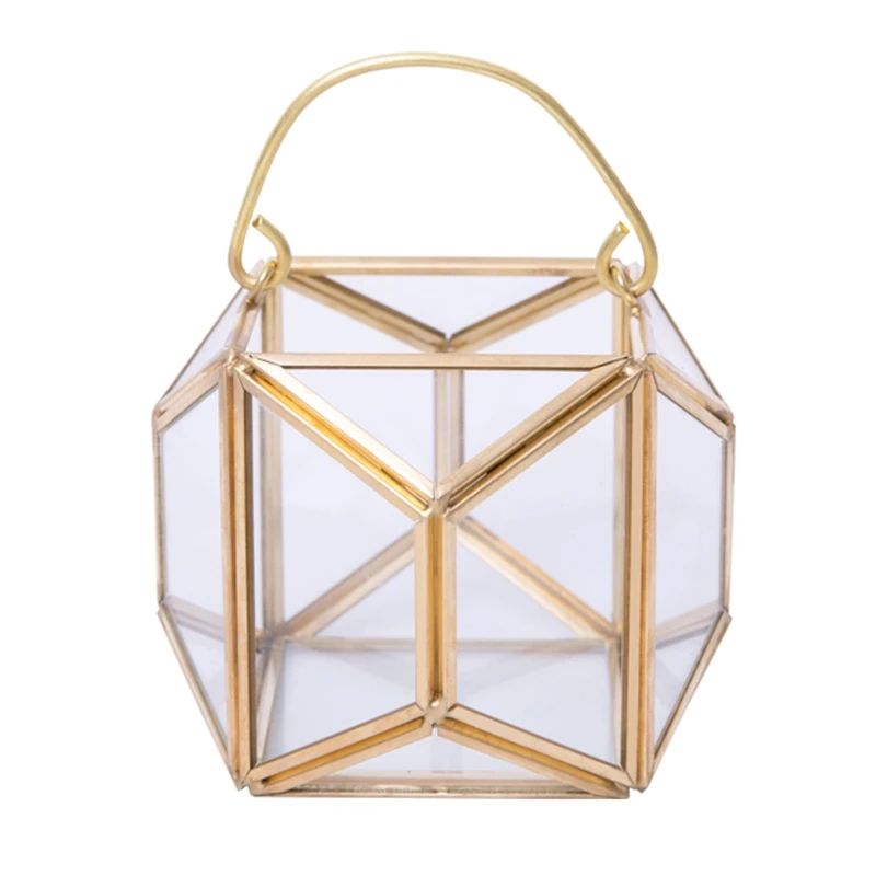 

Copper Sphere Glass Geometric Terrarium Shape Succulent Planter Greenhouse Flow New 2021