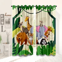 omusiciano animals in the forest childrens fashion curtain for childrens room half shade high quality curtains zoo kids gift
