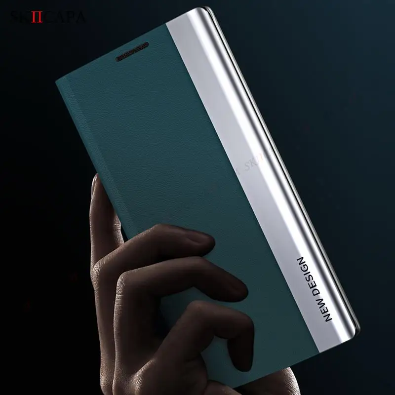 Чехол-книжка из искусственной кожи с 6D покрытием для Huawei P40 P30 Lite P Smart 2021 Магнитный