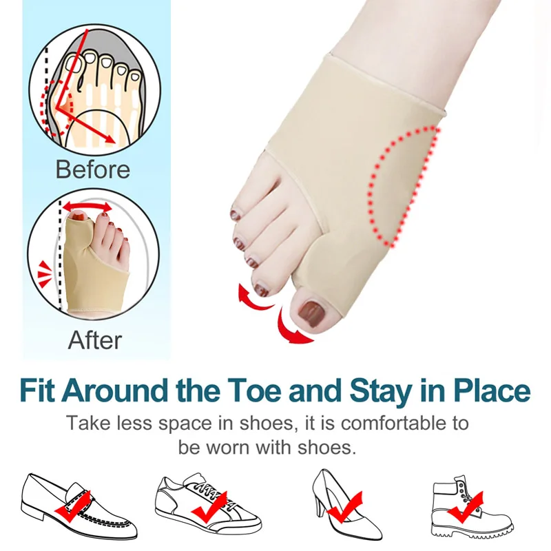 4 шт., разделитель для пальцев ног при вальгусной деформации