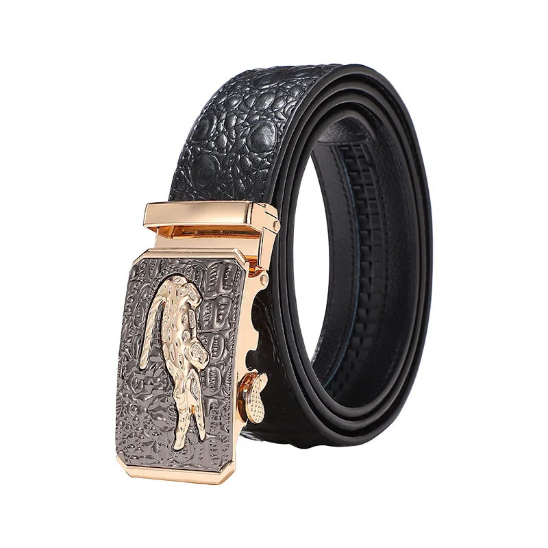 

2021 Men High Quality Male Genuine Leather Strap Luxury Famous Brand Logo Designer Belts Crocodile Ceinture Homme