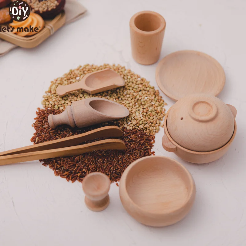 Детский набор игрушек Монтессори из Букового дерева | Игрушки и хобби