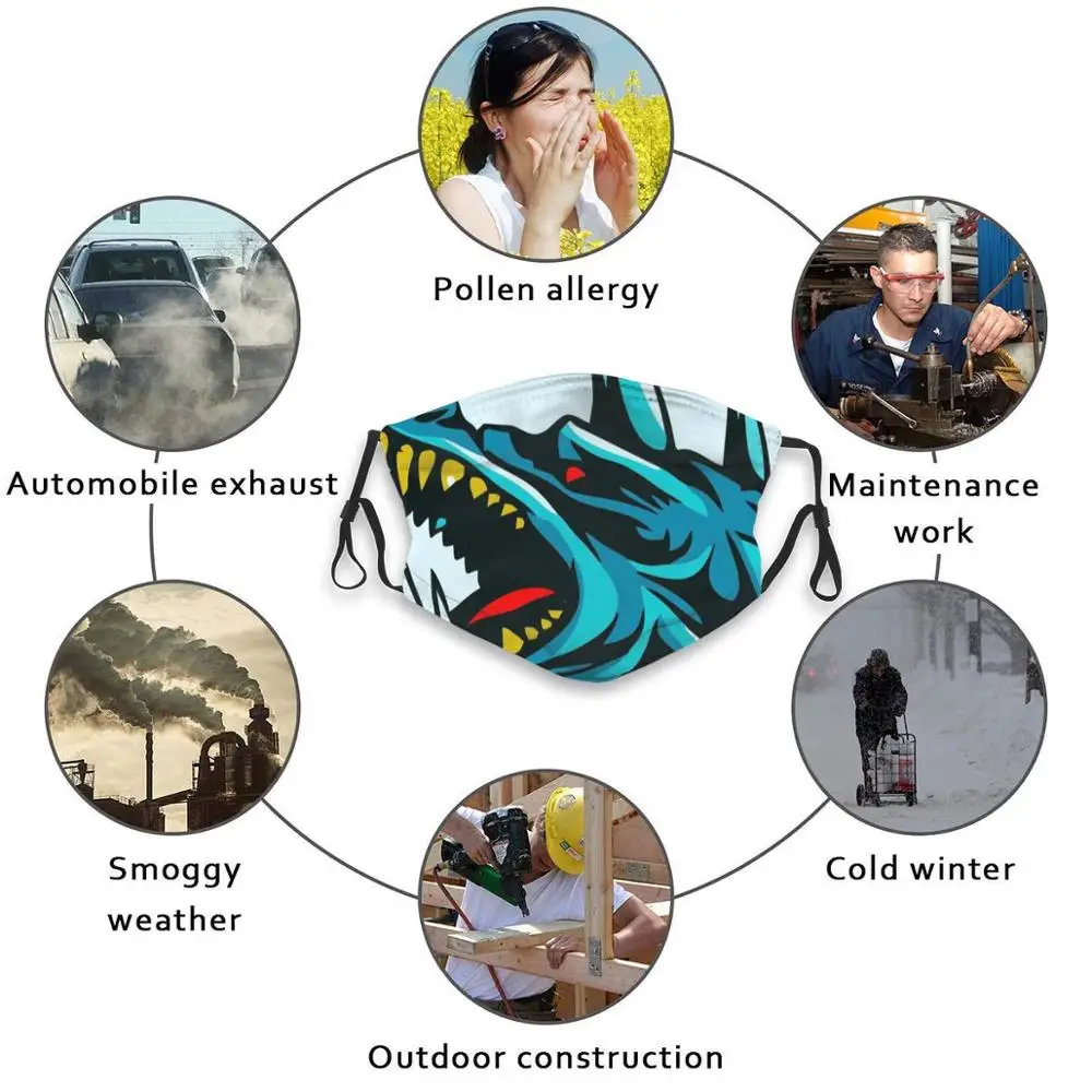 Ужасное существо плохие зубы дракон-монстр Забавный принт многоразовая