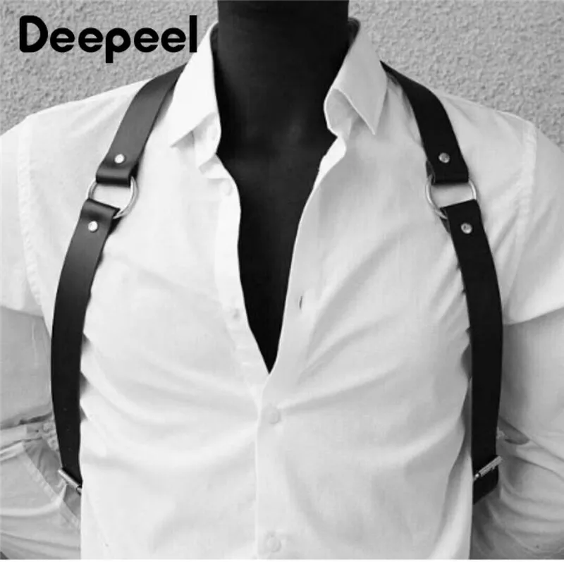 Deepeel 1 шт. Новое поступление модные унисекс подтяжки из искусственной кожи сплав