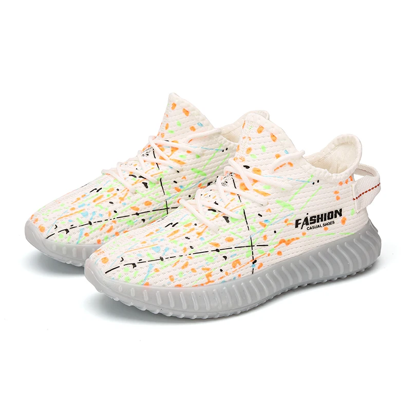 

2021 new spring fly woven mesh lightweight and comfortable men's summer breathable casual sports shoes, all-match trendy shoes